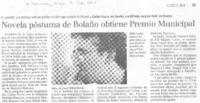 Novela póstuma de Bolaño obtiene Premio Municipal.