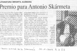 Premio para Antonio Skármeta