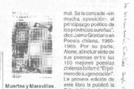 Muertes y maravillas.