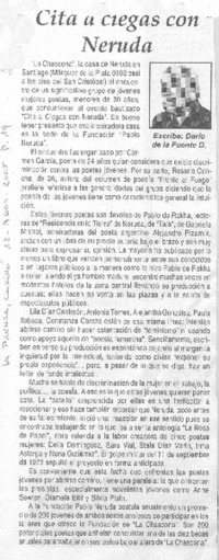 Cita a ciegas con Neruda.