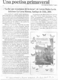 Una poetisa primaveral.