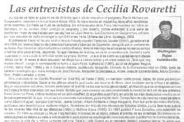 Las Entrevistas de Cecilia Rovaretti.