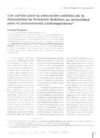 Las cartas para la educación estética