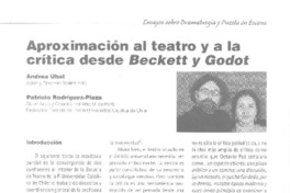 Aproximación al teatro y a la crítica desde Beckett y Godot