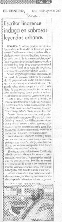 Escritor linarense indaga en sabrosas leyendas urbanas.