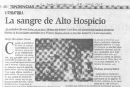La Sangre de Alto Hospicio.