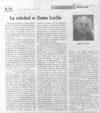 La Soledad se llama Lucila.