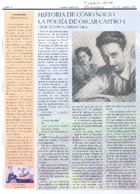 Historia de cómo nació la poesía de Oscar Castro