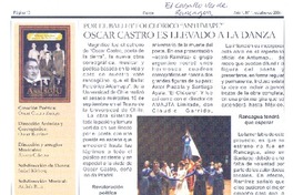 Oscar Castro es llevado a la danza