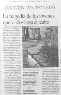 La Tragedia de los jóvenes quemados llega al teatro.