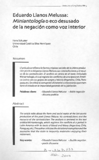 Miniantología o eco desusado de la negación como voz interior