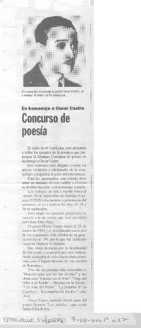 Concurso de poesía.