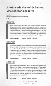 A poética de Manoel de Barros