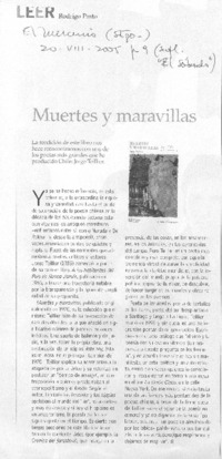 Muertes y maravillas.