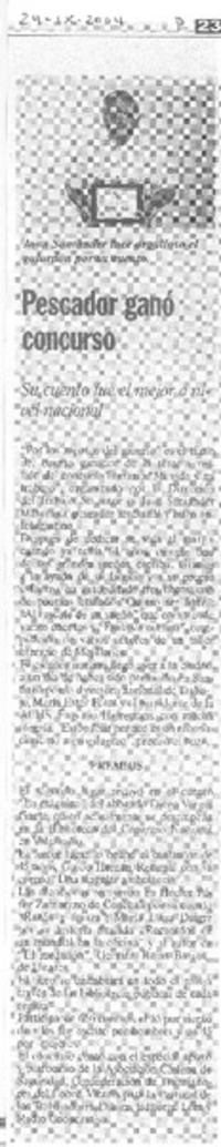 Pescador ganó concurso
