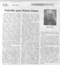 Galardón para Nelson Gómez.