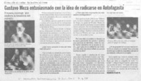Gustavo Meza entusiasmado con la idea de radicarse en Antofagasta. (entrevistas)
