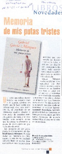 Memoria de mis putas tristes