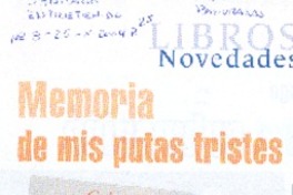 Memoria de mis putas tristes
