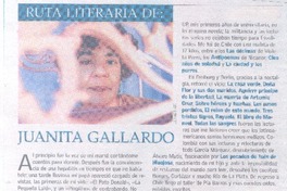 Ruta literaria de: Juanita Gallardo.