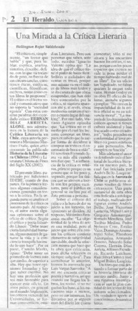 Una Mirada a la crítica literaria.