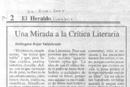 Una Mirada a la crítica literaria.