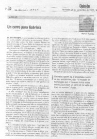 Un Cerro para Gabriela.