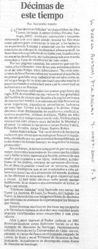 Décimas de este tiempo.