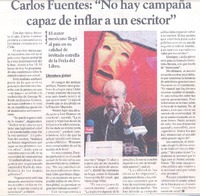 "No hay campaña capaz de inflar a un escritor"