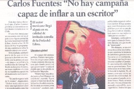 "No hay campaña capaz de inflar a un escritor"