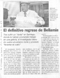 El Definitivo regreso de Bellamín