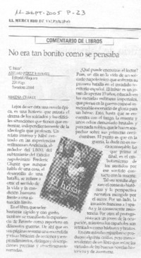 No era tan bonito como se pensaba.