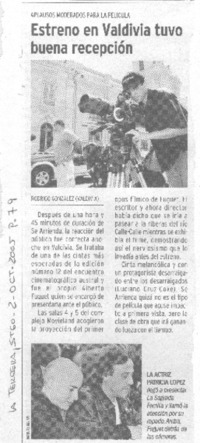 Estreno en Valdivia tuvo buena recepción.