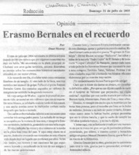 Erasmo Bernales en el recuerdo.