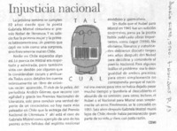 Injusticia nacional.
