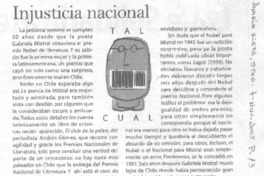 Injusticia nacional.