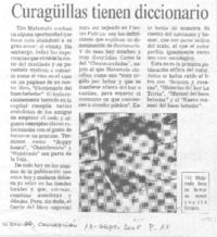 Curagüillas tienen diccionario.
