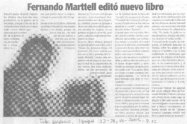 Fernando Marttell editó nuevo libro.