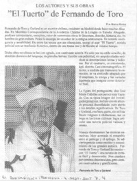 "El Tuerto" de Fernando de Toro.