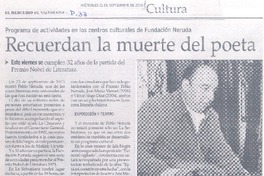 Recuerdan la muerte del poeta.