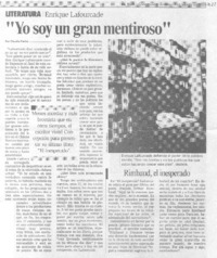 "Yo soy el gran mentiroso". (entrevistas)