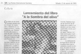 Lanzamiento del libro "A la sombra del olivo".