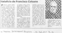 Natalicio de Francisco Coloane.