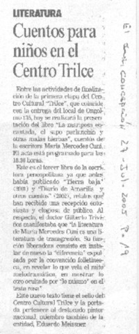 Cuentos para niños en el Centro Trilce.