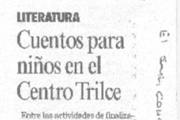 Cuentos para niños en el Centro Trilce.