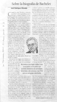 Sobre la biografía de Bachelet.
