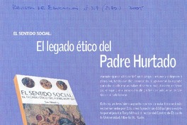 El Legado ético del Padre Hurtado
