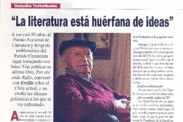 "La literatura está huérfana de ideas" [entrevista]