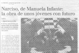 Narciso, de Manuela Infante: la obra de unos jóvenes con futuro.