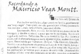 Recordando a Mauricio Vega Montt